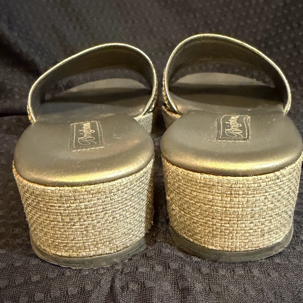 Brighton “Tactic” Metallic Slide Sandals View 5